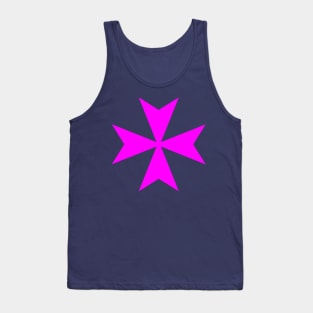 St. John's Cross / Maltese Cross (pink) Tank Top